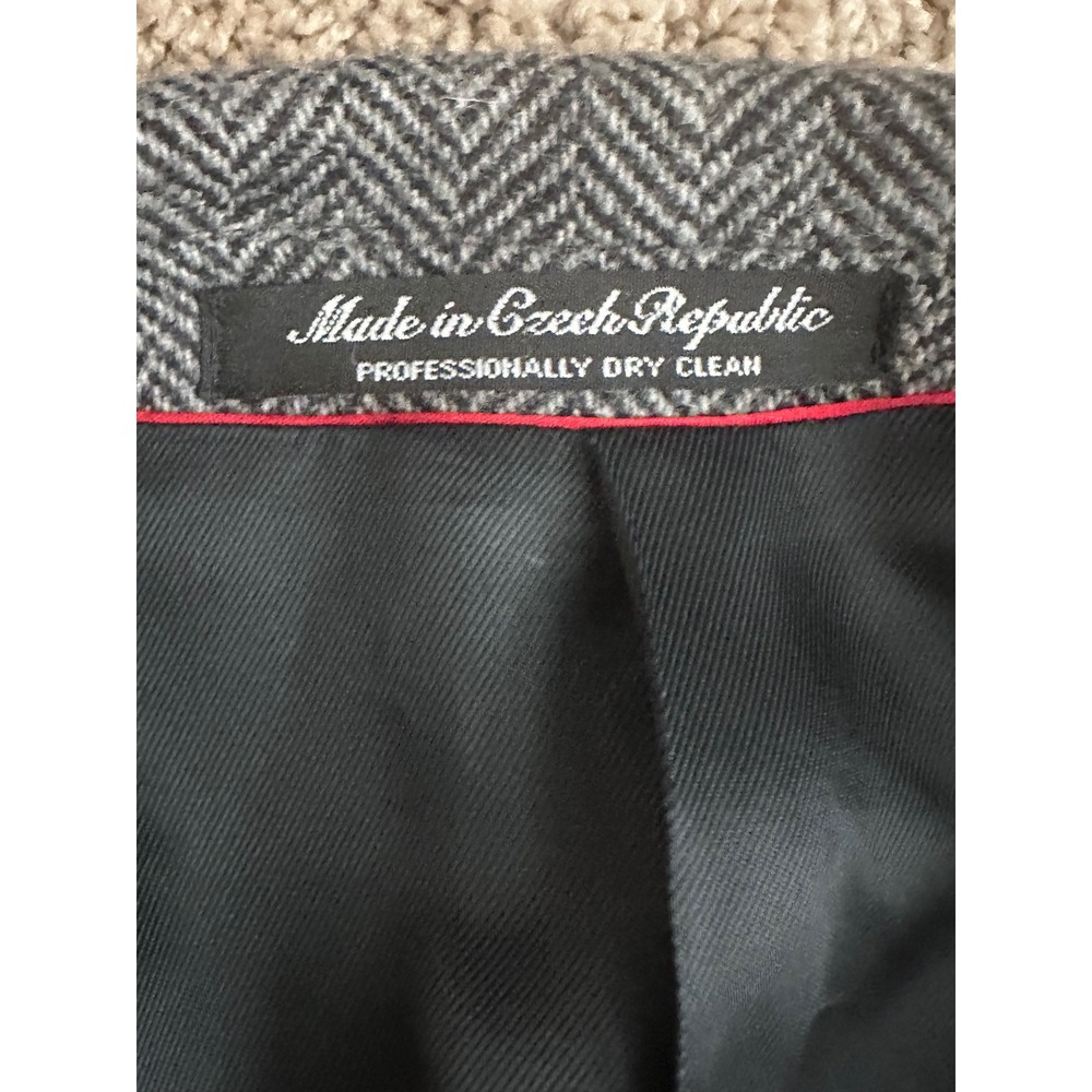 Yorkshire Hill Men's Herringbone Tweed Wool Blazer Jacket Classic Fit Grey 42L - Picture 6 of 13
